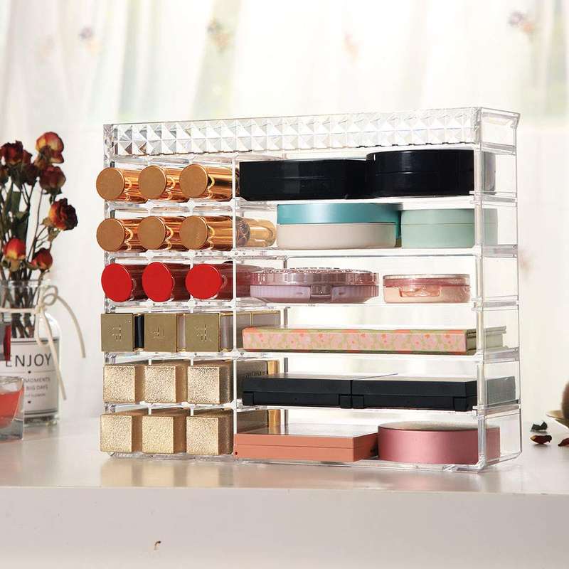 BubbleBean - Acrylic Lipstick Grid & Make-Up Organizer