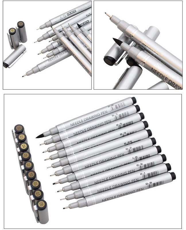 Professional Technical Needle Point Pen Set