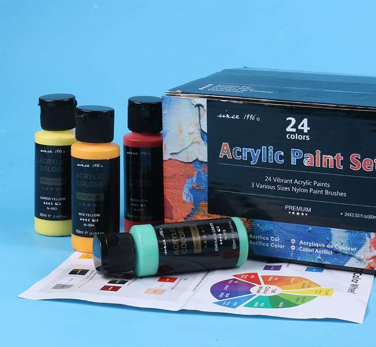 24 Colours Acrylic Paint Set