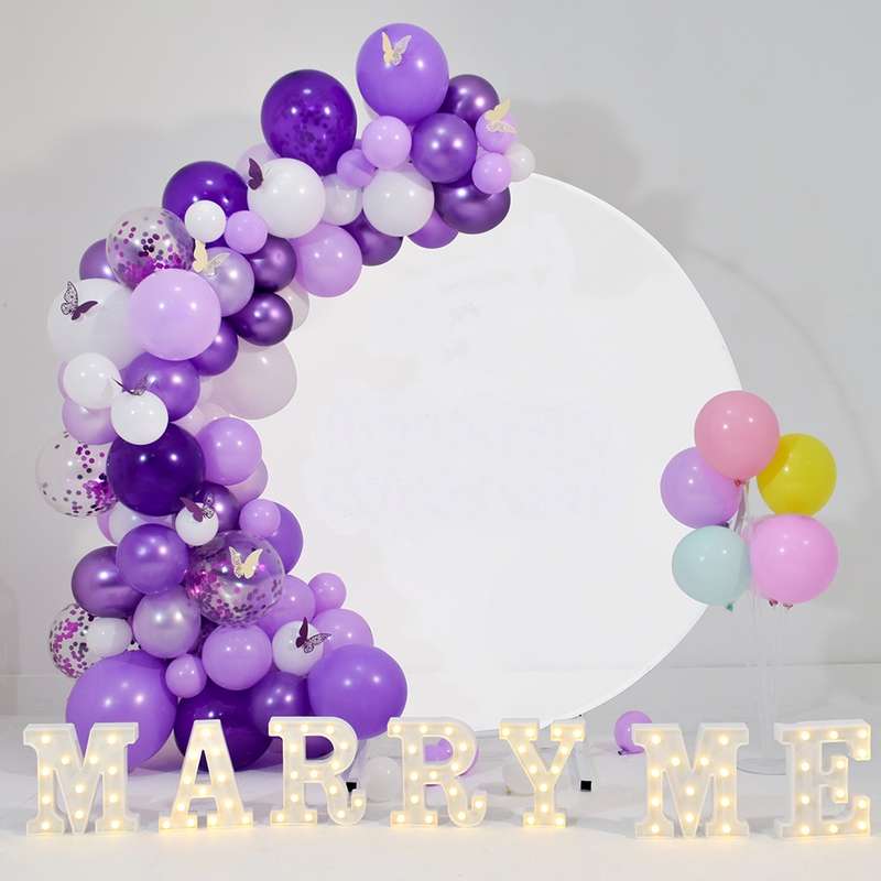 BubbleBean - Purple Butterfly Garland Balloon Kit