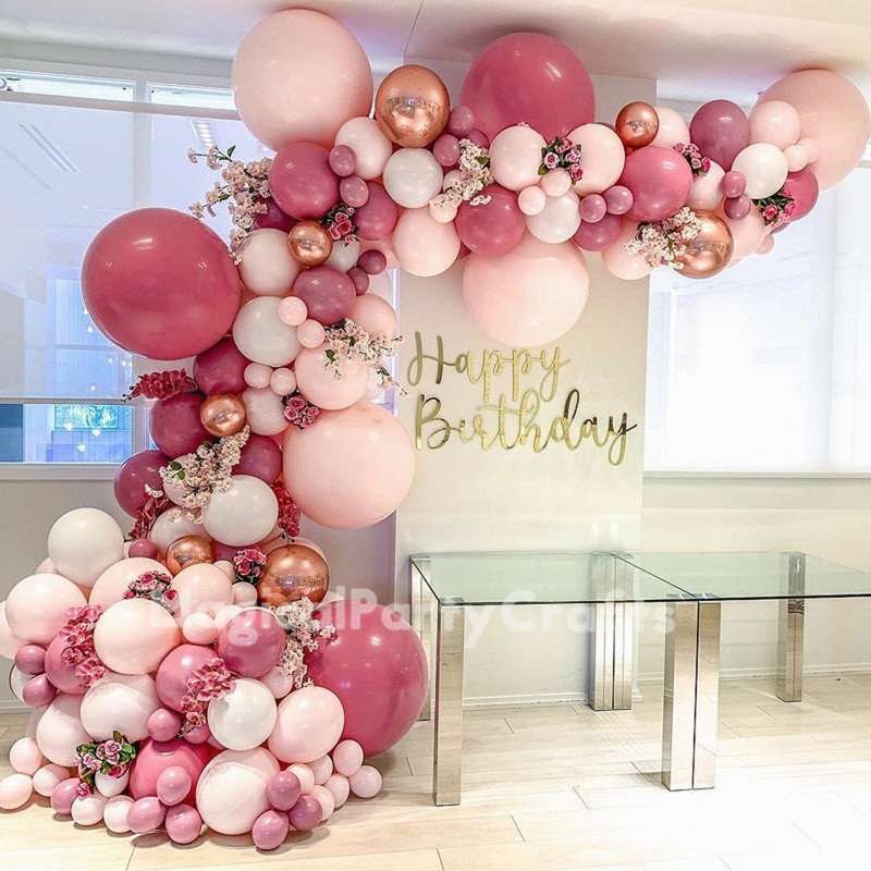 BubbleBean - Romantic Pink Garland Balloon Kit