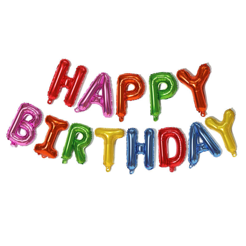 BubbleBean - Happy Birthday MultiColoured Foil Balloon