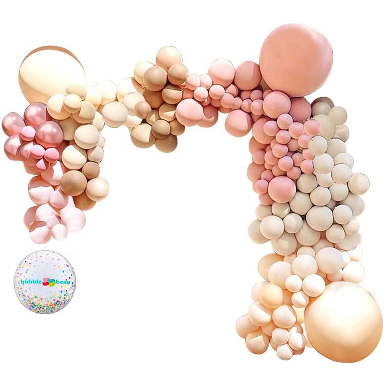 BubbleBean - Retro Apricot Garland Balloon Kit