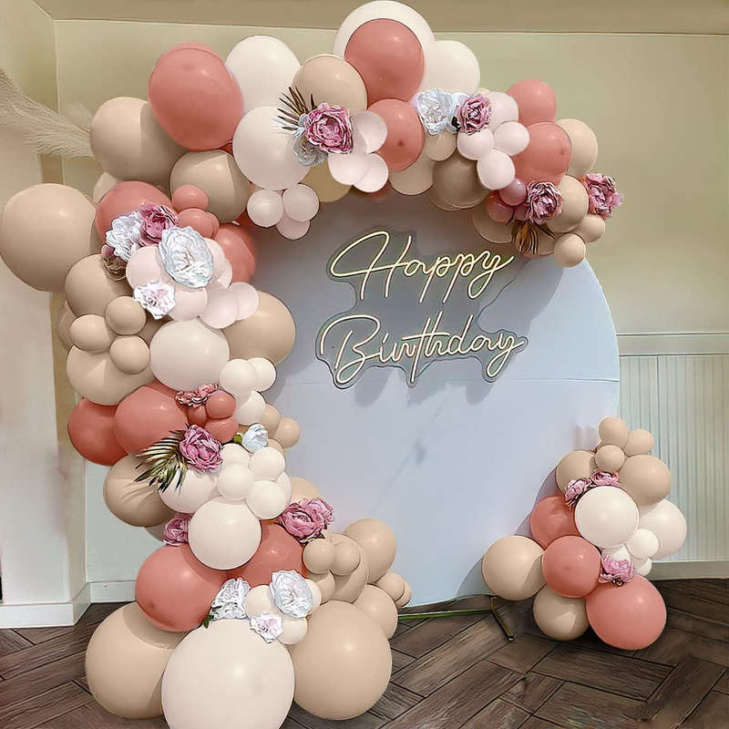 BubbleBean - Retro Apricot Garland Balloon Kit
