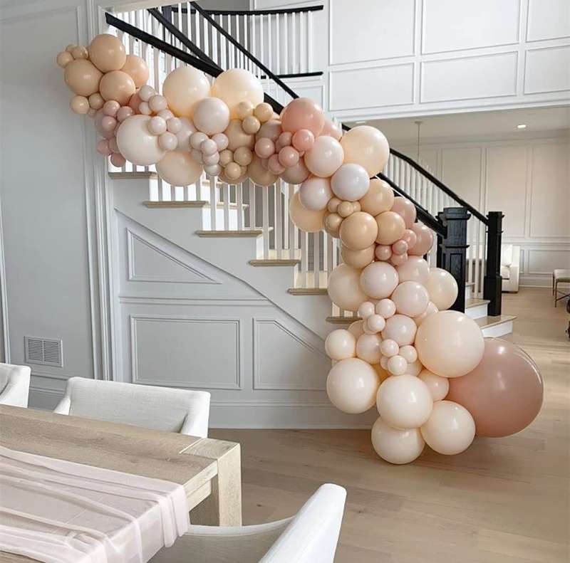 BubbleBean - Retro Apricot Garland Balloon Kit