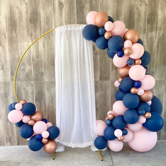 BubbleBean - Navy & Pink Macaron Garland Balloon Kit