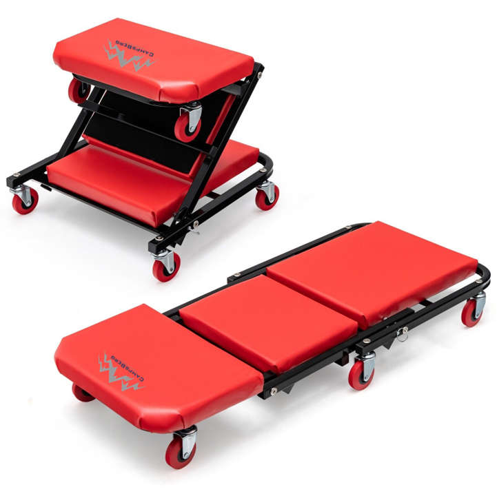 CampsBerg -Foldable Garage Creeper/Stool Buddy