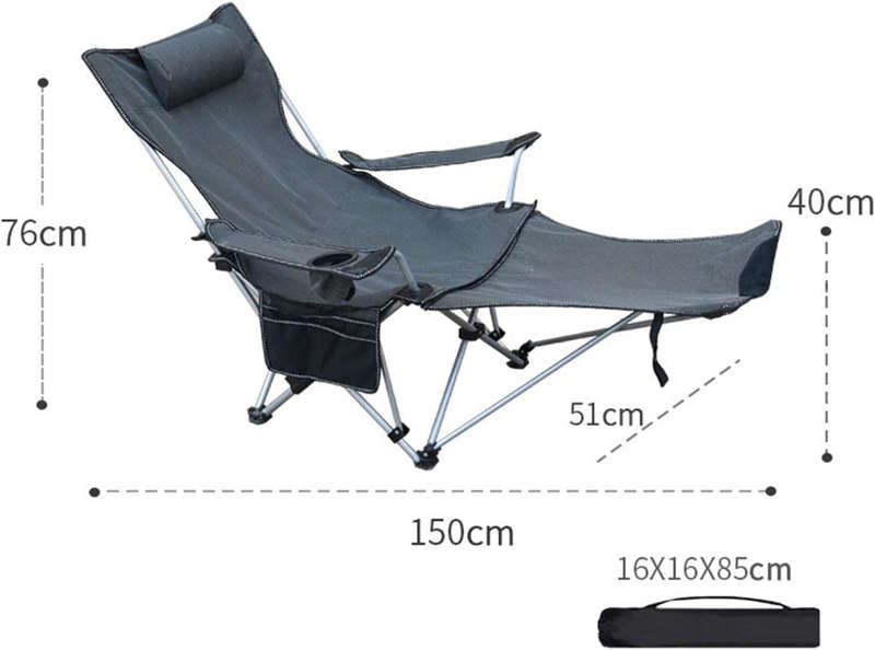 CampsBerg - Compact Camping Chair with Detachable Legrest
