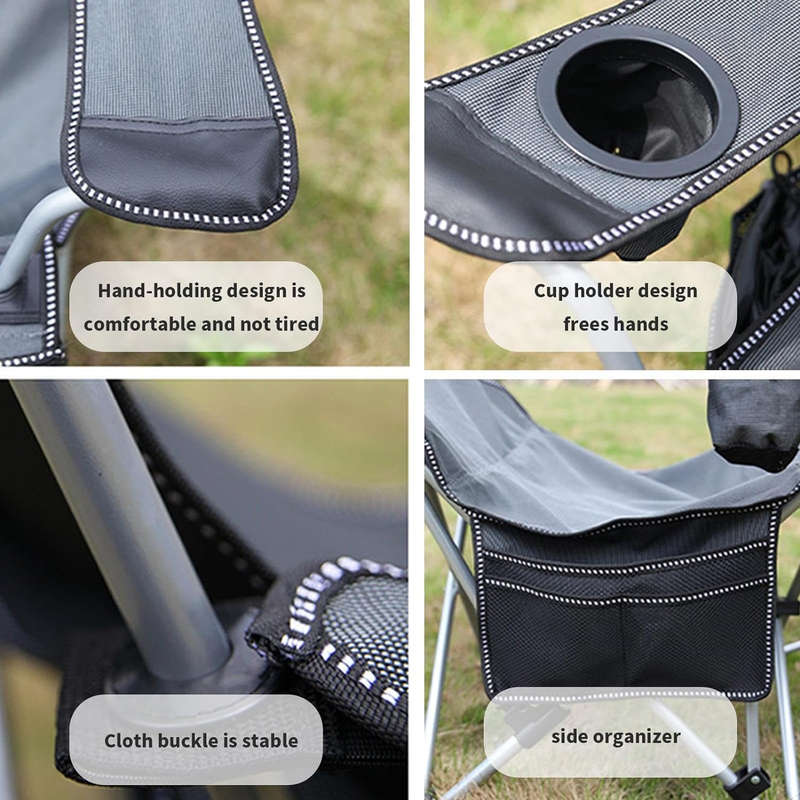 CampsBerg - Compact Camping Chair with Detachable Legrest
