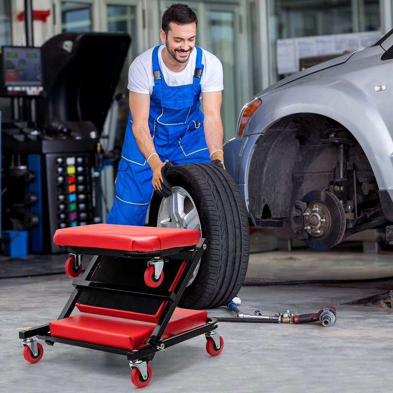 CampsBerg -Foldable Garage Creeper/Stool Buddy