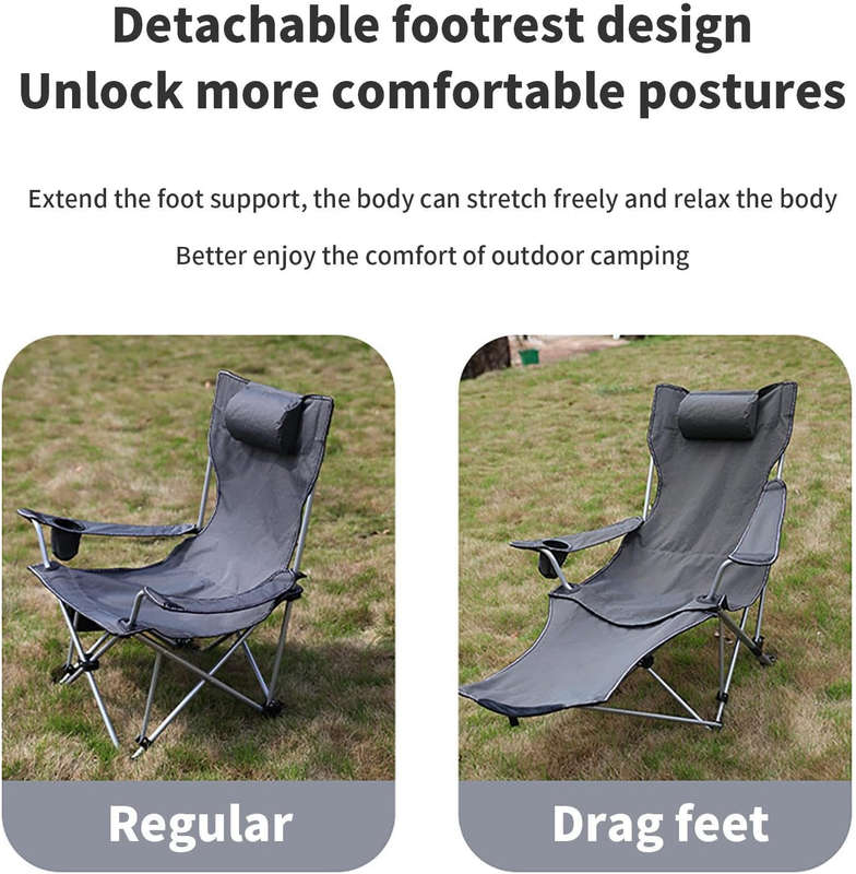 CampsBerg - Compact Camping Chair with Detachable Legrest