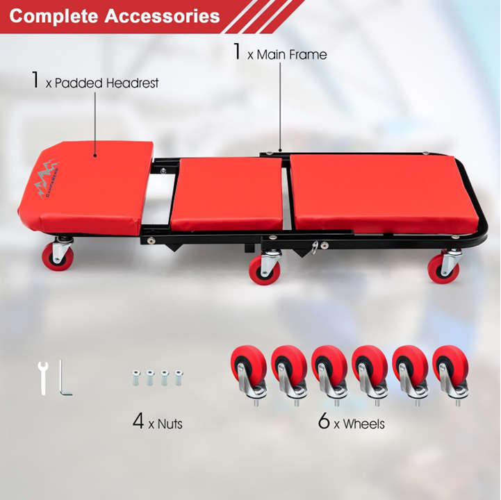 CampsBerg -Foldable Garage Creeper/Stool Buddy
