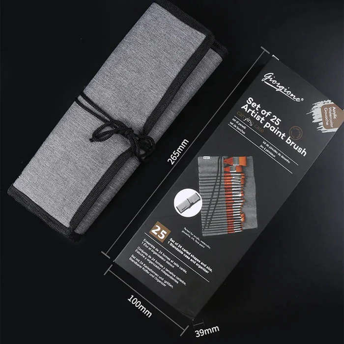 Giorgione Set of 25 Artist Paint Brushes