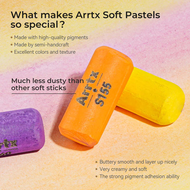 Arrtx - 48 Colours Soft Chalk Pastels