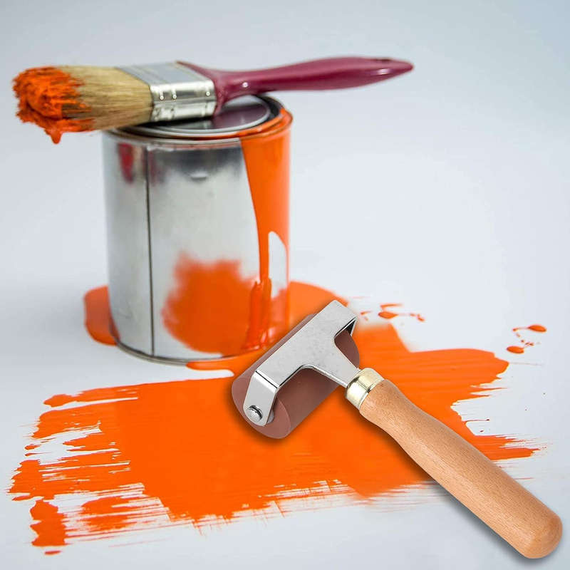 BubbleBean - Art Brayer Roller set of 3 Artist Brayer Roller with Wooden Handle