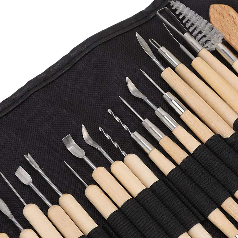 BubbleBean 61pc Pottery Carving Set