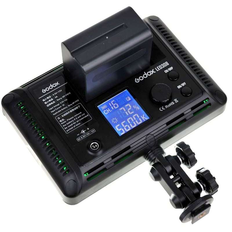 Godox LED308CII Video Light and Rechargable Battery