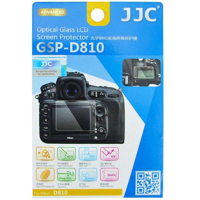 JJC GSP-D810 Optical Glass LCD Screen Protector Cover Nikon D810
