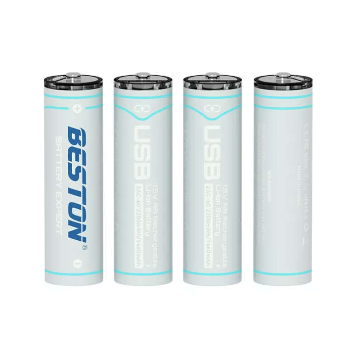 Beston USB 1.5V 1460mAh AA Lithuim Rechargeable Batteries (Pack of 4)