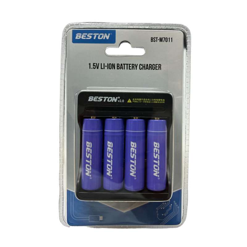 Beston M7011 USB Charger with 4 X Li-Ion AA Batteries