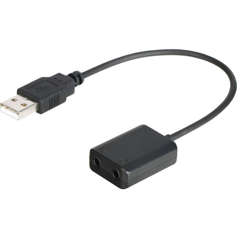 Boya EA2L USB Sound Adapter with 15mm Cable, Compatible with TRS Male Microphone & Computers with...