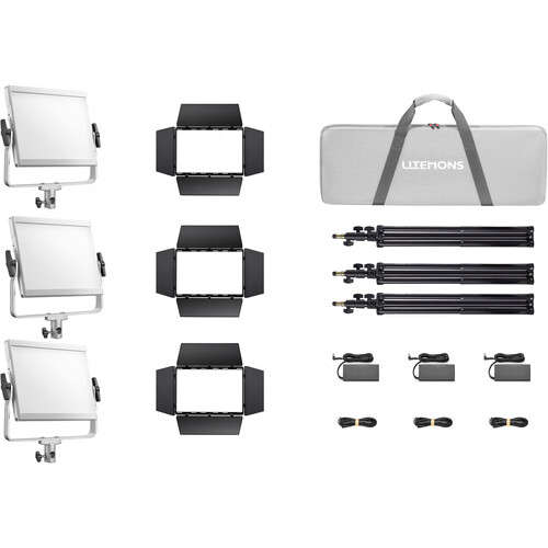 Godox Litemons LP400Bi Bi-Colour LED 3 Light Panel Kit