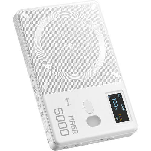 Godox MA5R RGB LED Magnetic Phone Light and Power Bank (White)