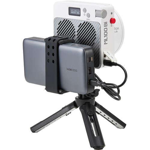 Godox ML100Bi Bi-Colour Portable LED Light (15 & 36° Lens & Power Bank Holder Kit)