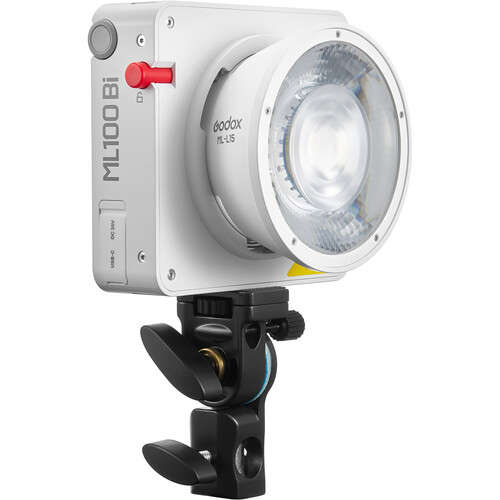 Godox ML100Bi Bi-Colour Portable LED Light (15 & 36° Lens & Power Bank Holder Kit)