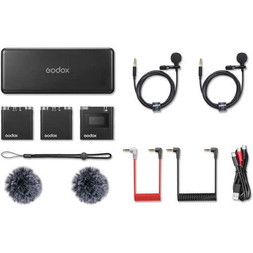 Godox Virso M2 2-Person Wireless Microphone System for Cameras and Smartphones (2.4 GHz)