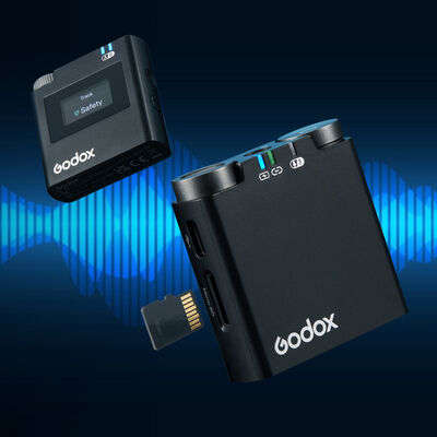 Godox Virso S M2 2-Person Wireless Microphone System for Sony Cameras and Smartphones (2.4 GHz)