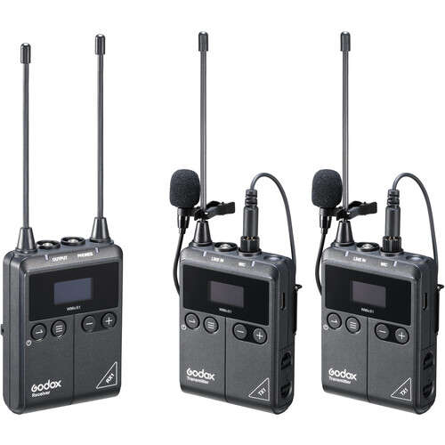 Godox WMicS1 Kit 2(UHF Lav Mic.1Tx 2Rx)