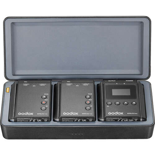 Godox WMicS2 UHF Compact 2-Person Wireless Microphone System for Cameras & Smartphones with 3.5mm...