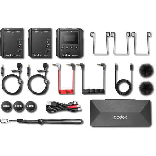 Godox WMicS2 UHF Compact 2-Person Wireless Microphone System for Cameras & Smartphones with 3.5mm...