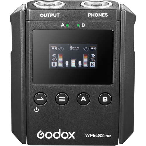 Godox WMicS2 UHF Compact Wireless Microphone System for Cameras & Smartphones with 3.5mm (514 to ...