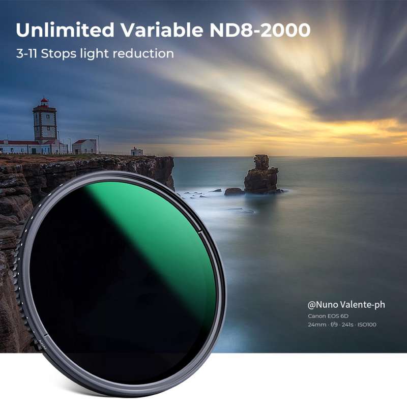 K&F Concept 49mm ND8-ND2000 (3-11stop) Variable ND Filter