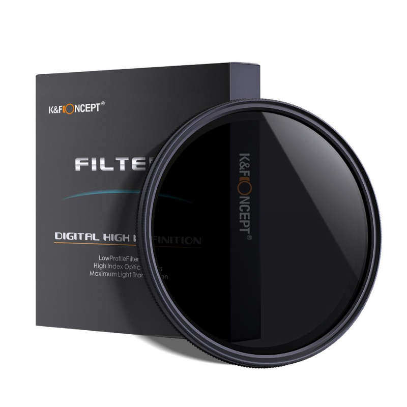 K&F Concept 82mm ND2-ND400 Variable Neutral Density Lens Filter