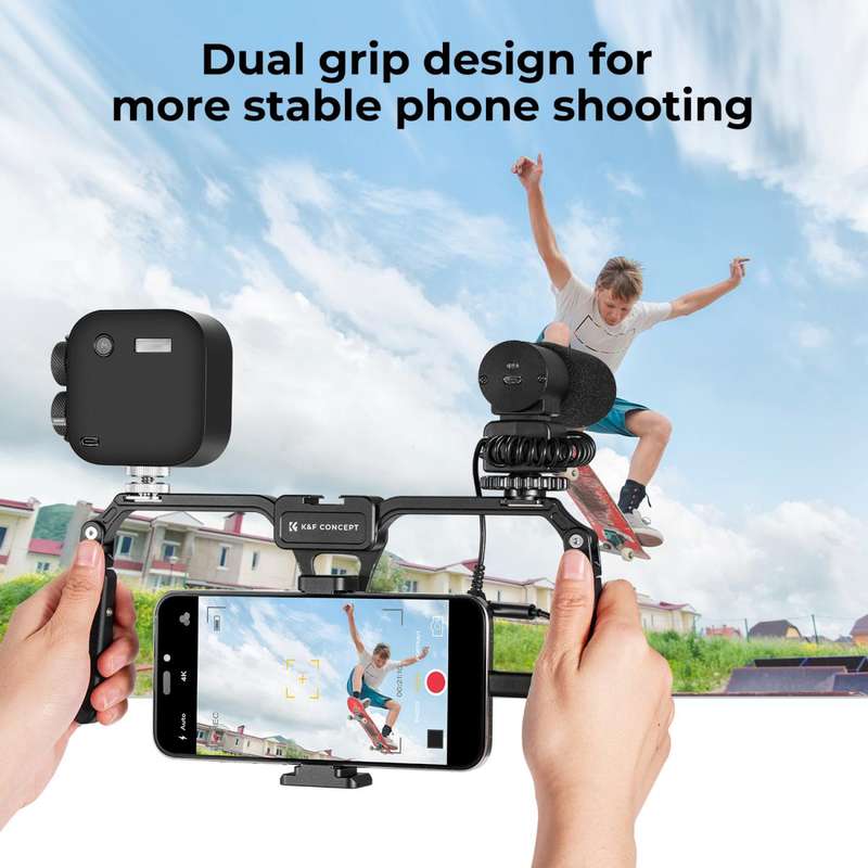 K&F Concept Folding Smartphone Video Rig with Dual Handles