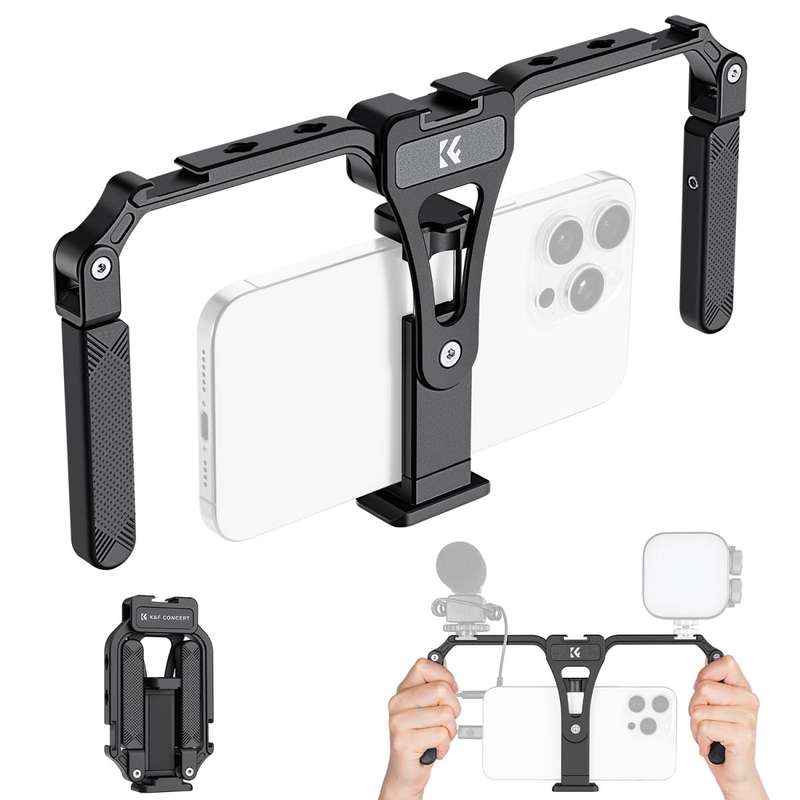 K&F Concept Folding Smartphone Video Rig with Dual Handles