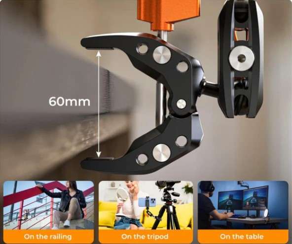 K&F Concept MS13 Super Clamp & Magic Arm Mount