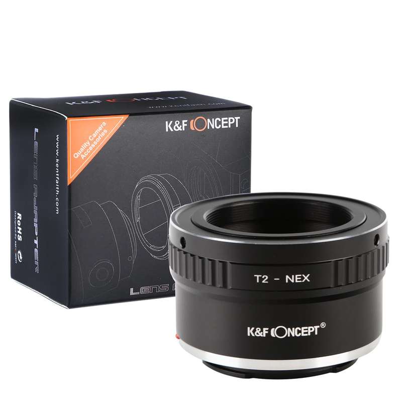 K&F Concept Lens Mount Adapter for T2 Mount Lenses to Sony NEX Camera Body