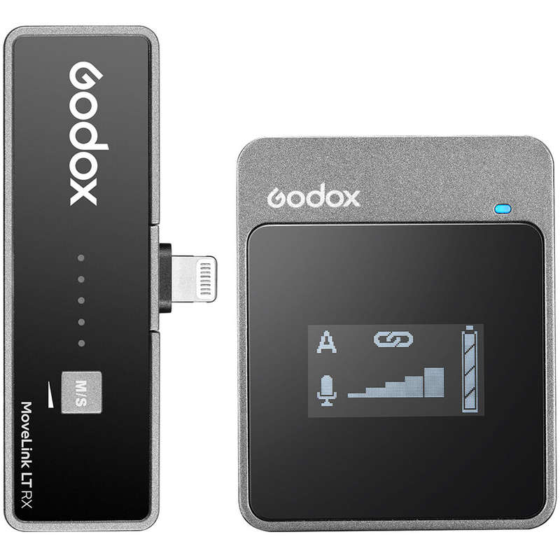 Godox MoveLink LT1 Compact Digital Wireless Microphone System for Smartphones & Tablets with Ligh...