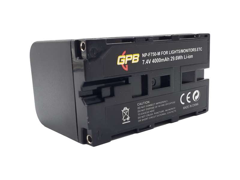 GPB Sony NP-F750 USB-Chargeable Rechargeable Digital Camera Battery for Video Lights