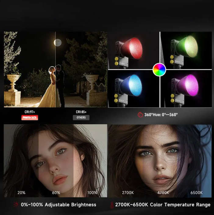 Photoolex Q100C RGB LED Light  Product Overview