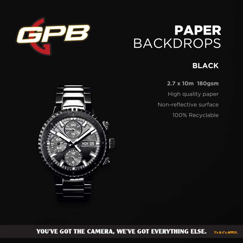 Paper Backgdrop Black (2.7 x 10m)