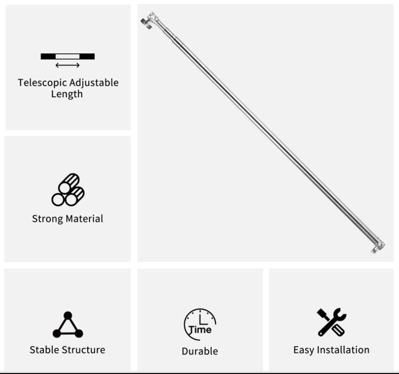 Selens Telescopic C-Stand Backdrop Crossbar (1.2-3m)