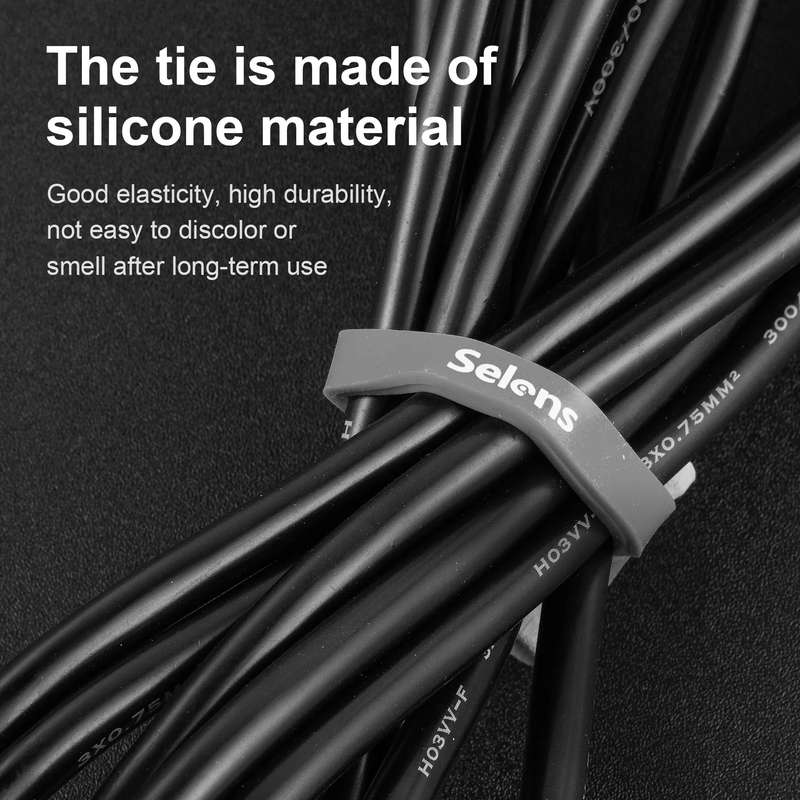 Selens SDC12_CT8 Elastic Cable Ties 8 Colours