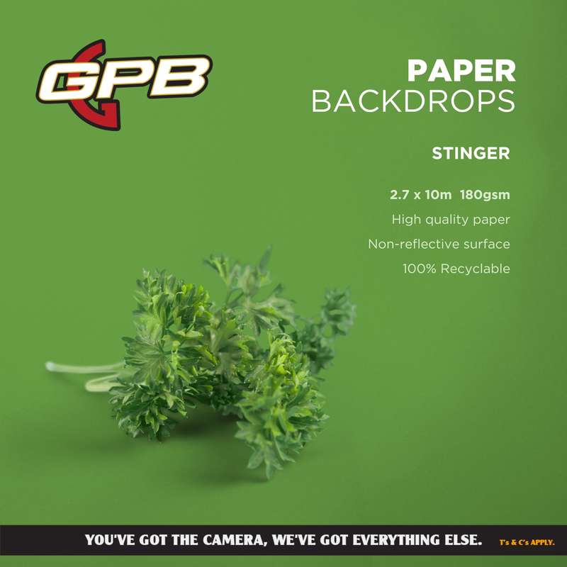Paper Backdrop Stinger Green (2.7 x 10m)