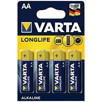 Varta AA Long-life Alkaline Batteries (Card of 4)