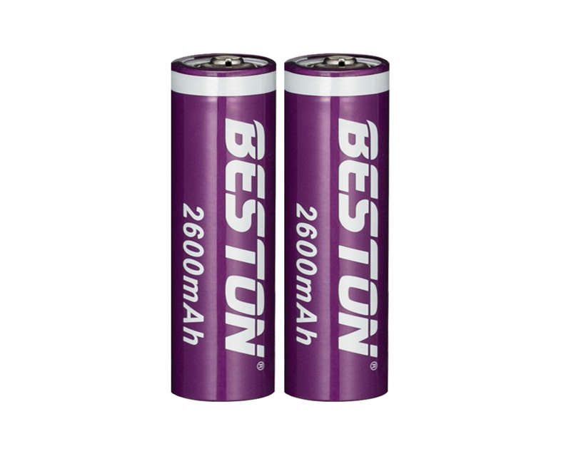 Beston 18650 3.7V 2600mAh Rechargeable Lithium-Ion Batteries (Pack of 2)
